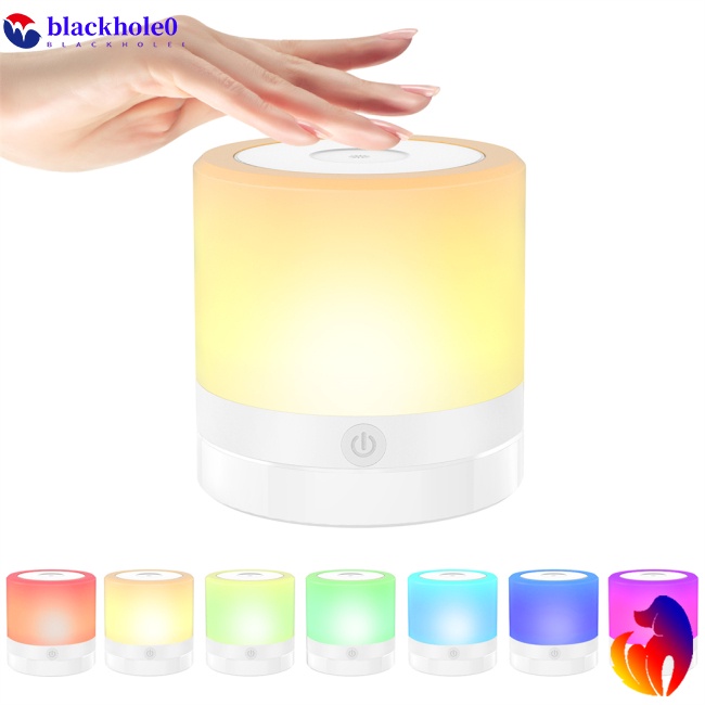 Đèn Ngủ RGB 7 Màu Sắc Tùy Chọn Có Thể Sạc Lại Bằng Cổng USB Kèm Móc Tiện Dụng