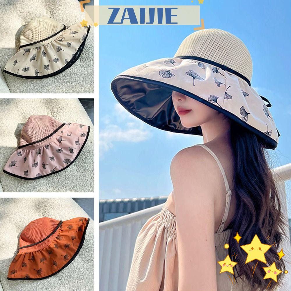 ZAIJIE24 Nón Tai Bèo Chống Tia UV Thời Trang Xuân Hè 24 Cho Nữ