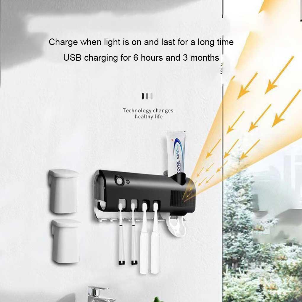 Giá Đỡ Bàn Chải Đánh Răng Bằng ABS Sạc Pin USB Chống Bụi Tiện Dụng