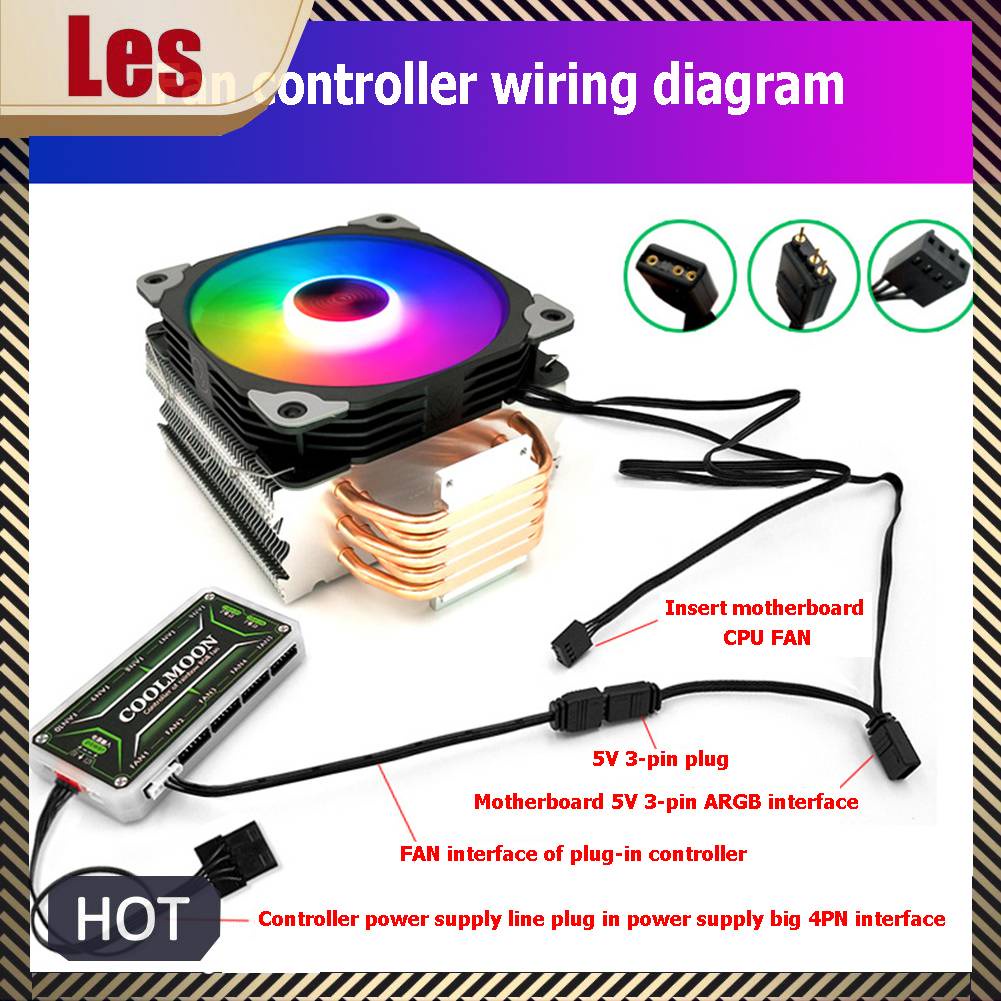 Cáp ChuyểN ĐổI Nhỏ 4Pin / 6Pin Sang 5V ARGB 3Pin Cho Coolmoon