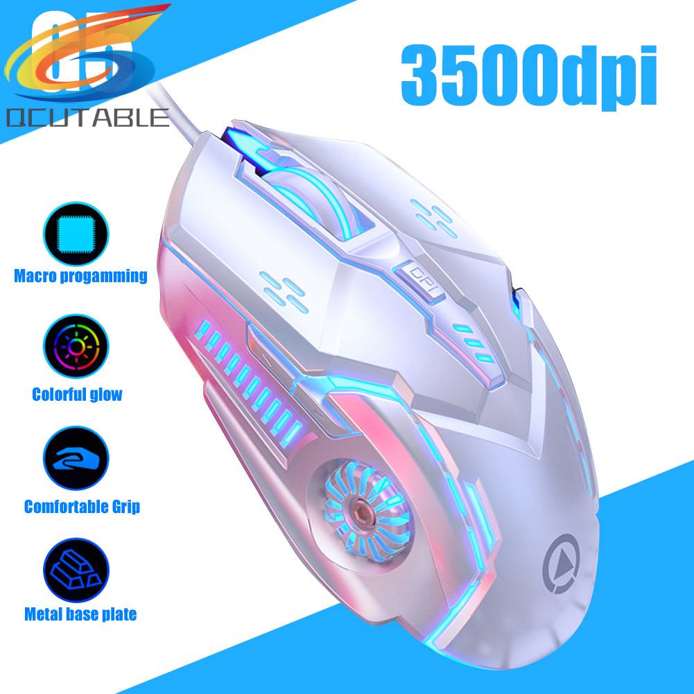 Chuột Gaming G5 Có Dây 6 NúT 3500Dpi, ĐầU CắM USB + Led RGB
