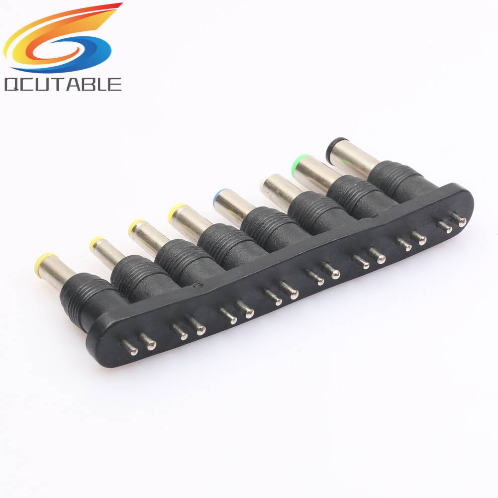 1 Bộ 8 Đầu Cắm Sạc AC / DC 2Pin Cho Notebook