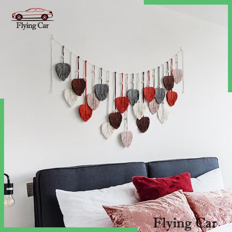 Thảm Dệt Lá Treo Tường Trang Trí Phong Cách Bohemian