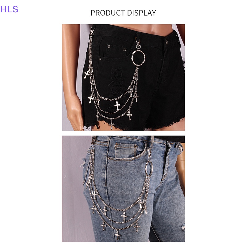 Dây Xích Kim Loại Nhiều Lớp Đeo Thắt Lưng Quần Jean Phong Cách Punk Cá Tính Cho Nữ