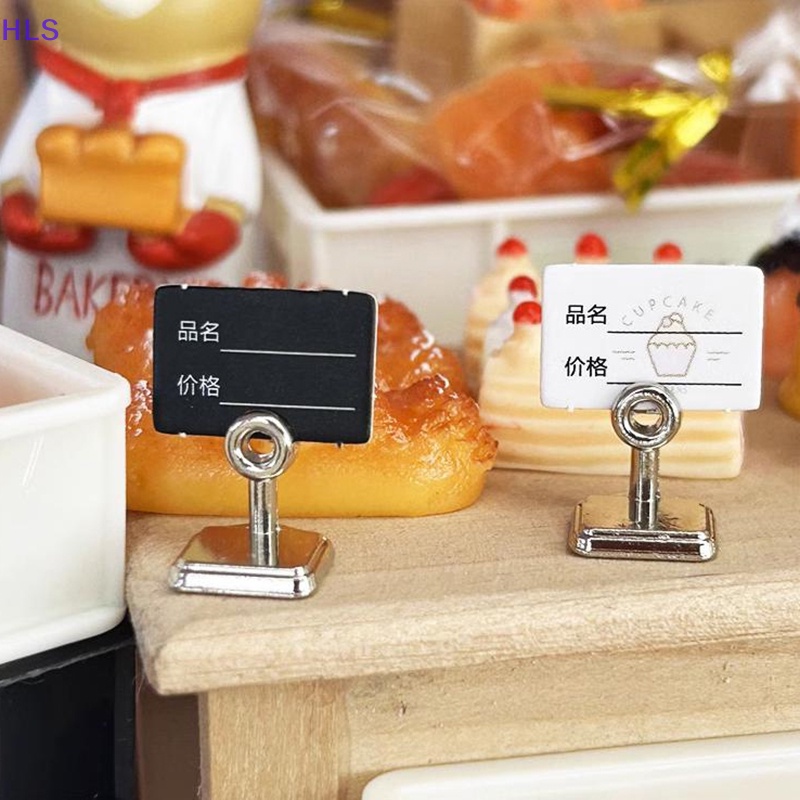 [HLS] Set 2 Khung Thẻ Trưng Bày Bánh Kẹo Tráng Miệng / Món Tráng Miệng Trang Trí Nhà Búp Bê Phong Cách Ngẫu Nhiên 1