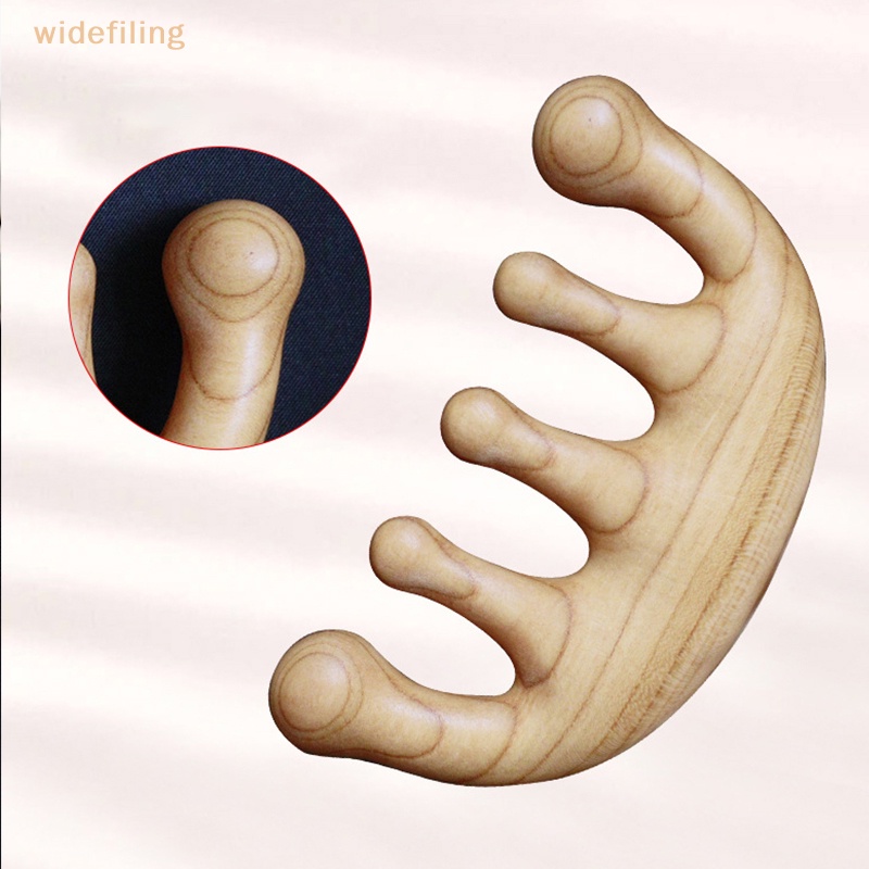 1 Lược Chải Tóc Mát Xa Da Đầu Bằng Gỗ Gụ Mahogany Năm Răng Thư Giãn Chống Tĩnh Điện