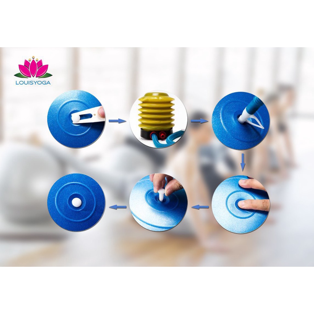 Bóng tập thể hình loại lớn 65cm  - Bóng tập yoga van chống nổ