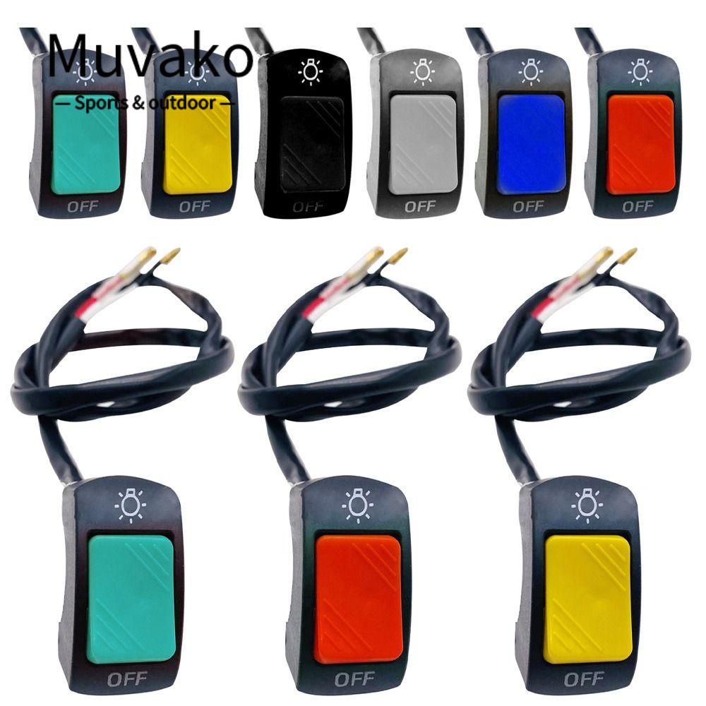 MUVAKO Công Tắc On / Off Đèn Sương Mù Gắn Tay Lái Xe Máy / Xe Hơi 12v