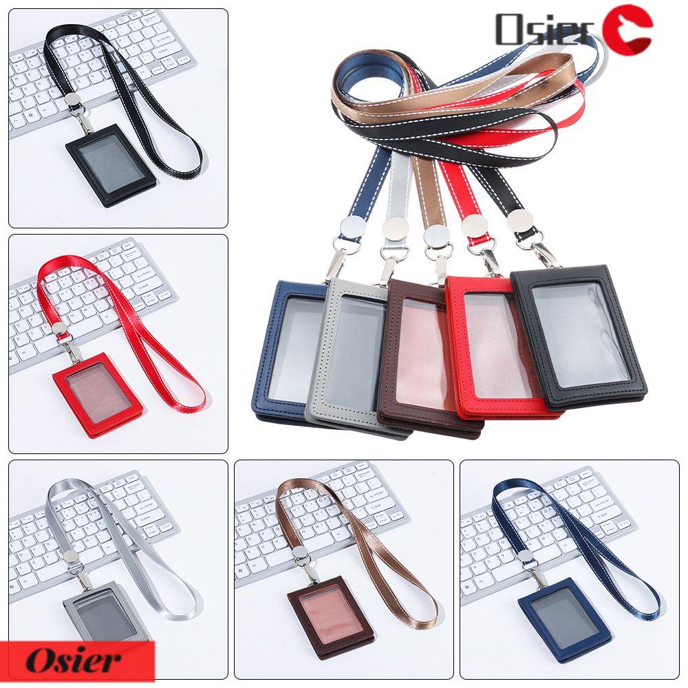 OSIER1 Móc Khóa Kẹp Giữ Thẻ Đôi Phong Cách Mới