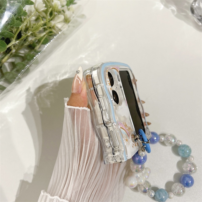 Ốp Điện Thoại TPU Mềm Họa Tiết Đám Mây Mưa Cho OPPO Find N2 Flip 5G