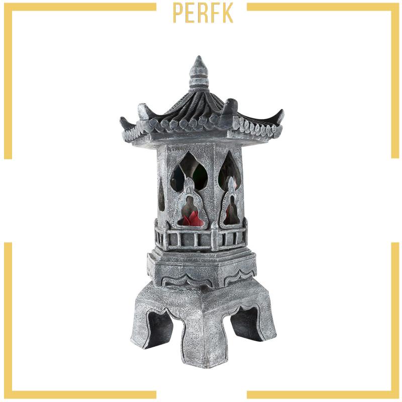 [Perfk] Đèn Lồng Năng Lượng Mặt Trời Bằng Polyresin Cho Lối Đi Nông Trại