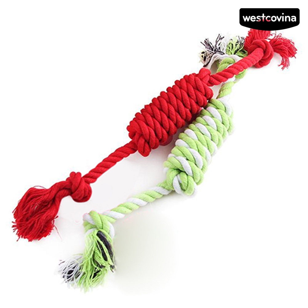 [COD]♞Đồ Chơi Dây Cotton Bện Thắt Nút Màu Sắc Ngẫu Nhiên Cho Thú Cưng