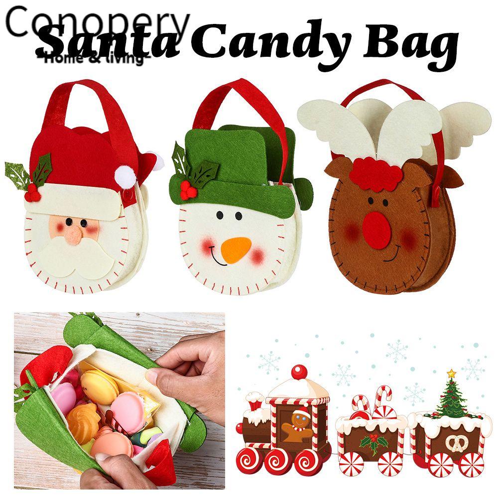 CONOPERY Túi Đựng Kẹo Hình Người Tuyết Cho Năm Mới