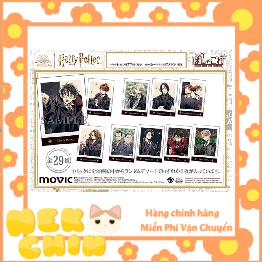 Thẻ polaroid nhân phẩm Harry Potter (3 thẻ)
