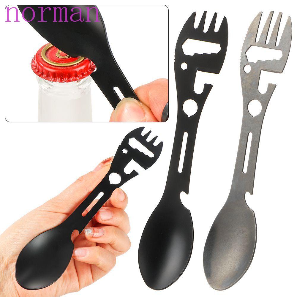 NORMAN Muỗng Kiêm Dụng Cụ Mở Nắp Chai Đa Năng Tiện Dụng Khi Đi Cắm Trại