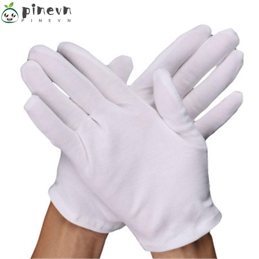 PINEVN Bộ 12 Đôi Găng Tay Màu Trắng Dưỡng Ẩm Chăm Sóc Sức Khỏe