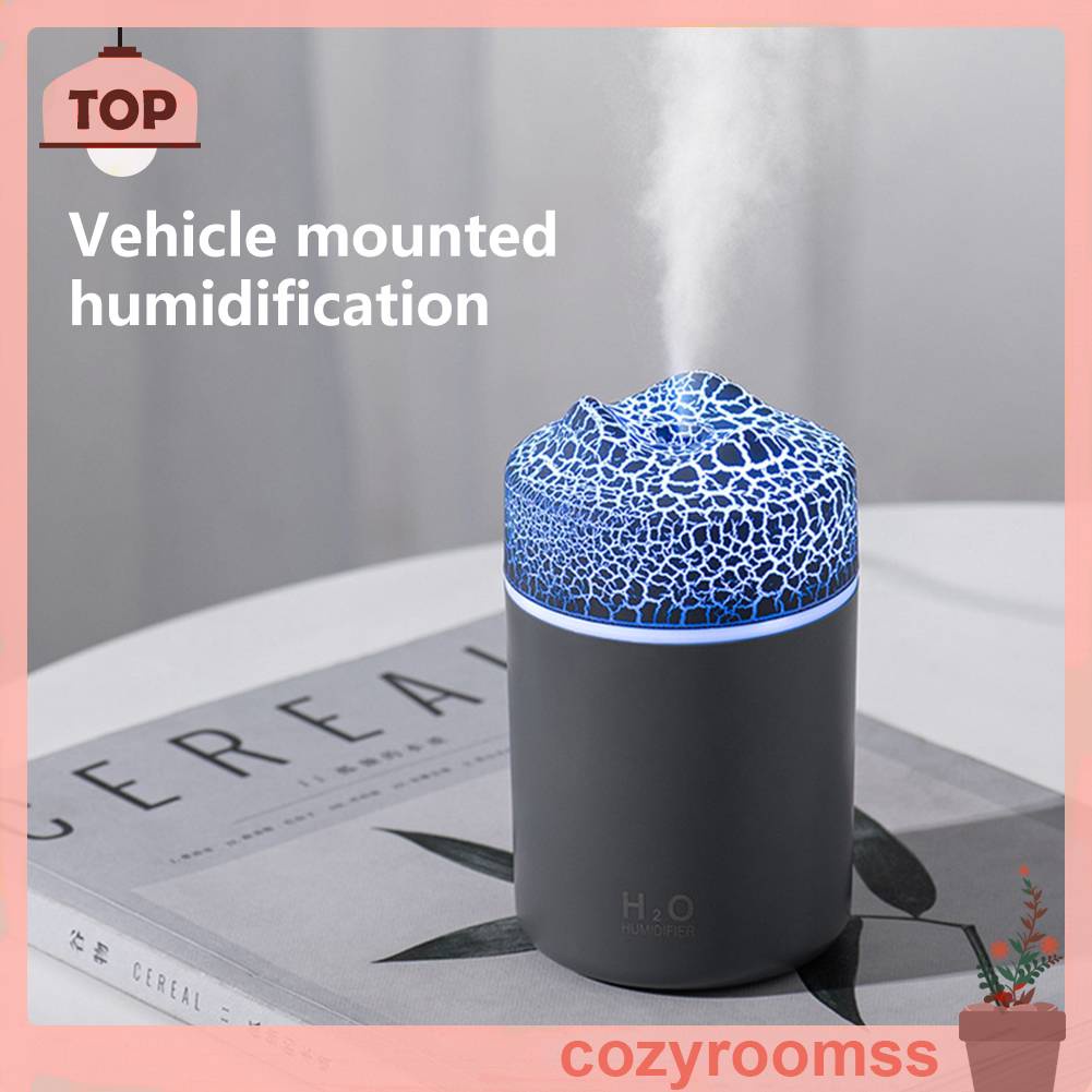 Máy Phun Sương Tạo Độ Ẩm Không Khí 300ml Có Đèn Nhiều Màu