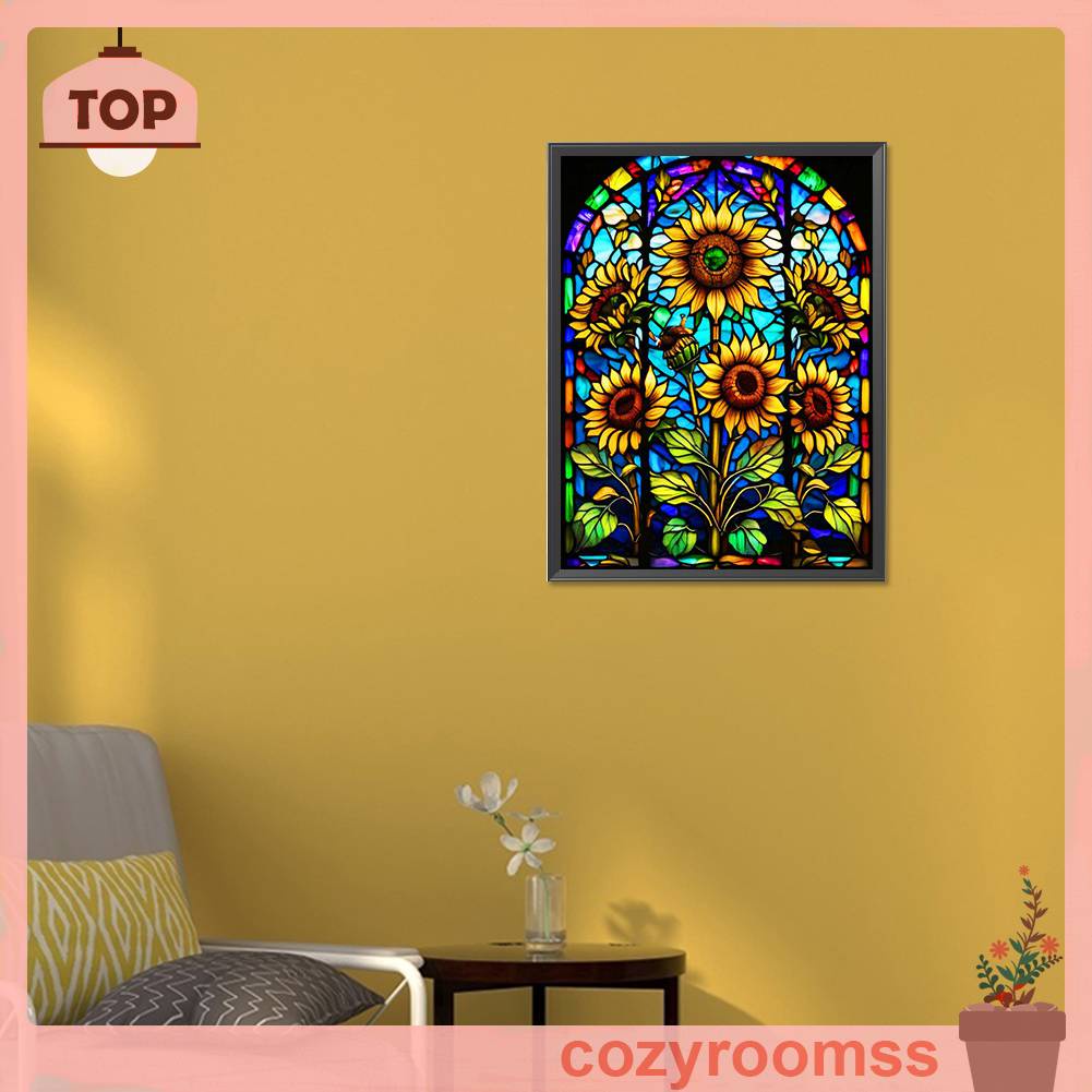 Tranh Đính Đá Kim Cương Toàn Bộ 5D DIY Hình Vẽ Hoa Hướng Dương