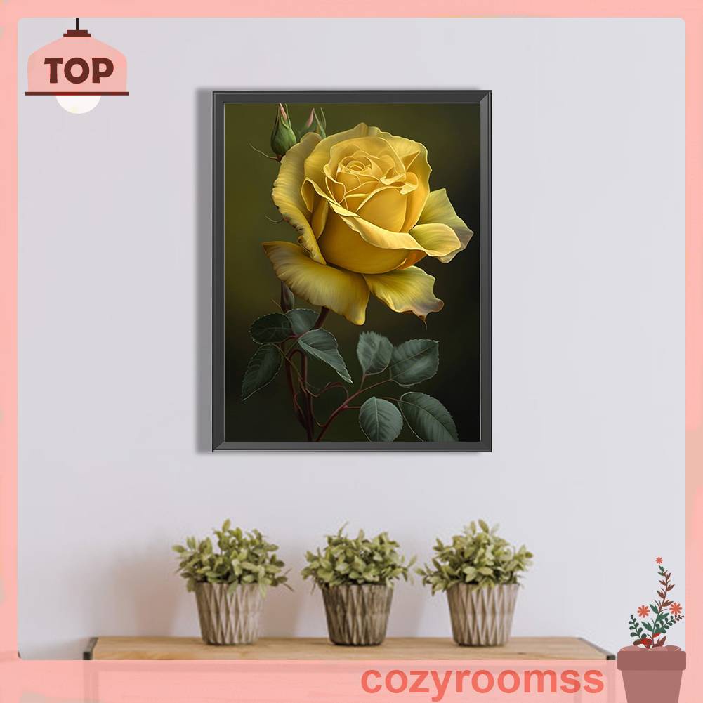 Tranh Đính Đá Kim Cương Toàn Bộ 5D DIY Hình Vẽ Hoa Hồng