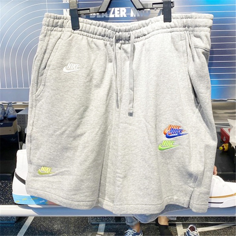 Quần Short Dệt Kim 100% Cotton Thêu Logo Plus Size Cho Nam Nữ