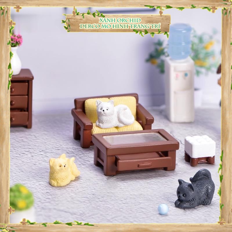 ​Mô Hình Tiểu Cảnh "Đồ Nội Thất Mô Phỏng Mini" Trang Trí Sen Đá, Sân Vườn/ Chậu Cây, DYI, Terrarium