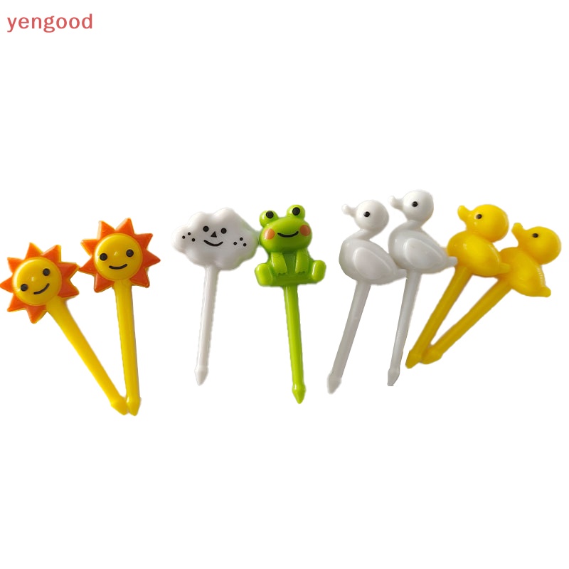 Set 8 Món Phụ Kiện Trang Trí Hộp Cơm Trưa Kiểu Hoạt Hình Dễ Thương Cho Bé