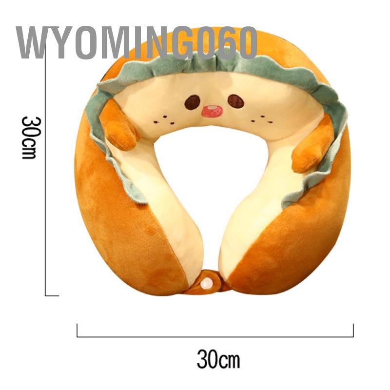 Wyoming060 Gối kê cổ hình chữ U Di động đầu dễ thương dành cho văn phòng ngủ trưa trên ô tô du lịch