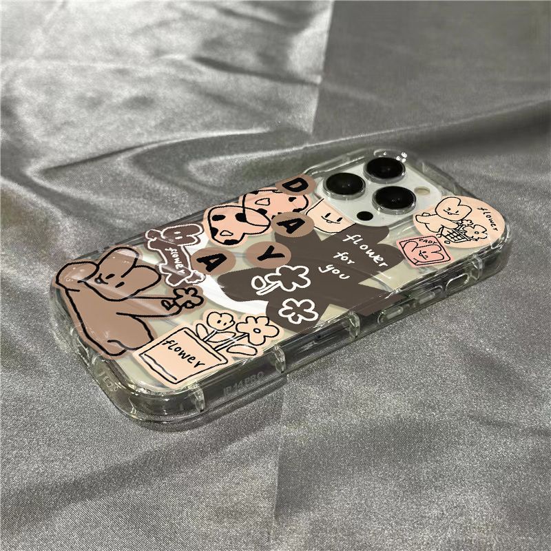 Ốp Điện Thoại Dẻo Trong Suốt Họa Tiết Chú Thỏ &amp; Chữ Tiếng Anh Dễ Thương Cho iPhone14promax 1312 / 11 7 / 8plus xr / sins Cbm