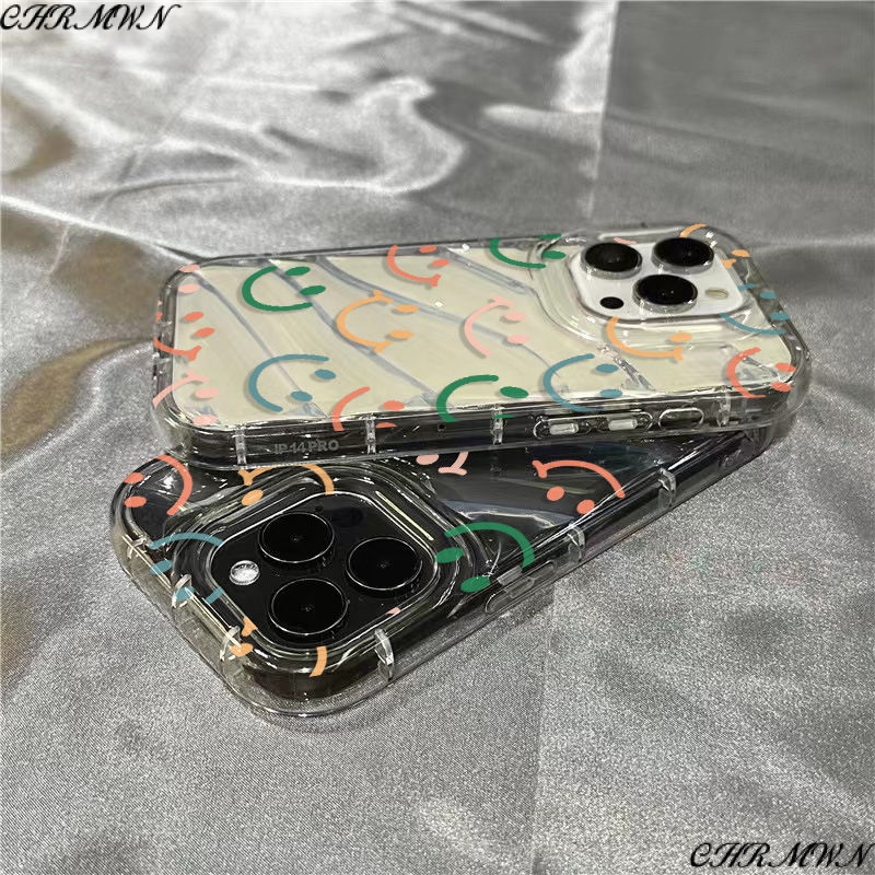 Ốp Điện Thoại Mềm / Trong Suốt In Hình Mặt Cười131211Ốp Điện Thoại Họa Tiết Tranh Sơn Dầu Dễ Thương Cho Apple Iphone xr7 14Promax Plussins / 8 /