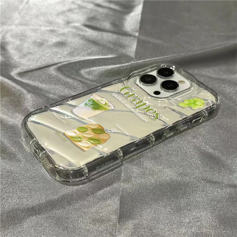 Ốp Điện Thoại Mềm Trong Suốt Họa Tiết Bánh Mì / Matcha Dễ Thương Cho Iphone14promax / xr11sins78plus 1312