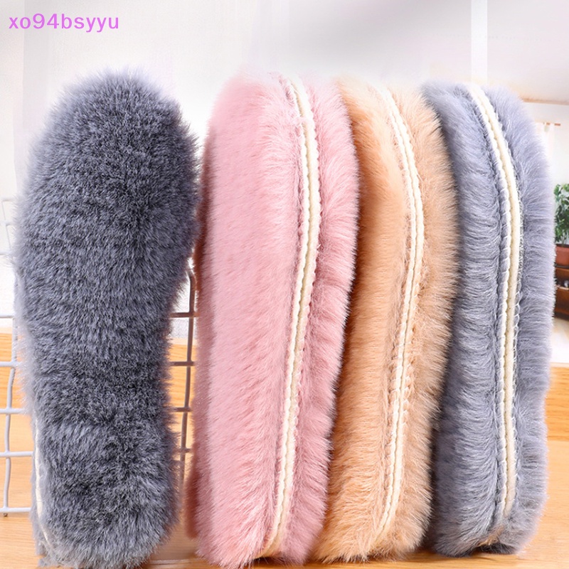 1 Cặp Đế Lót Giày Lông Mềm Giữ Ấm Chân Mùa Đông EU 36-45 xo94bsyyu
