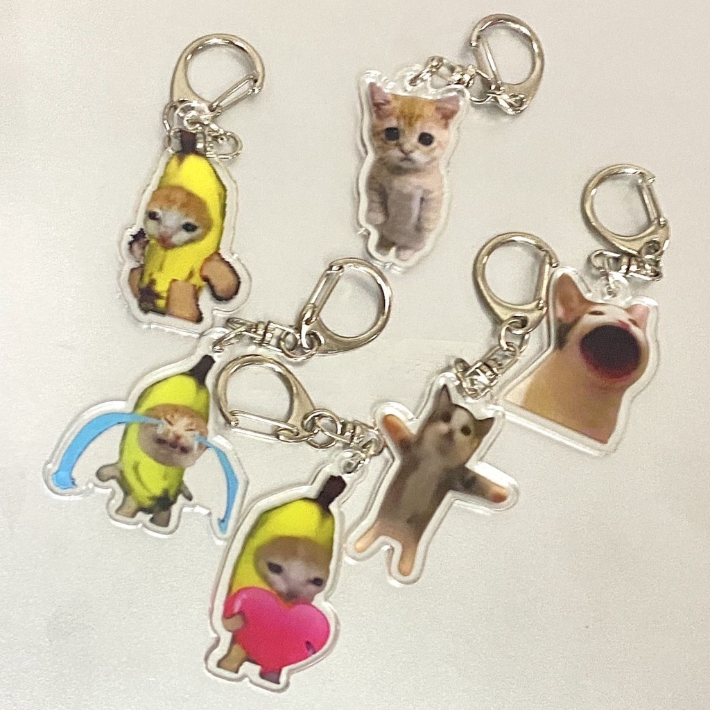 6cm móc khoá mèo khóc