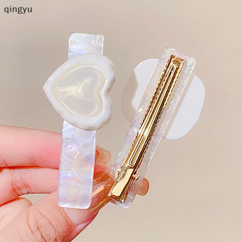 Kẹp Tóc Trang Trí Hình Trái Tim Acetate Thanh Lịch Cho Nữ