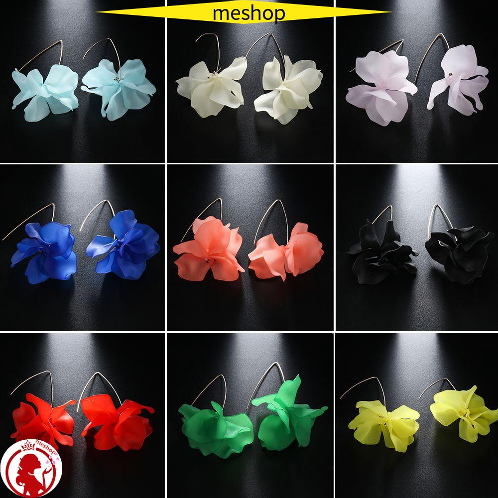 ME Hoa Tai Dáng Dài Mặt Hình Hoa Phong Cách Boho Thời Trang