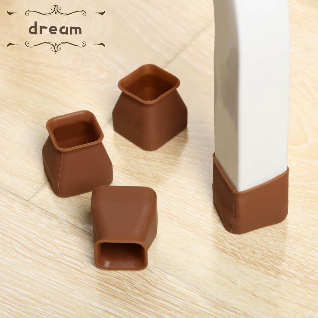 【DREAMLIFE】Chair Foot Pad Pads Silicone Table Floor Protection 3.7*3.7*3cm BPA Free