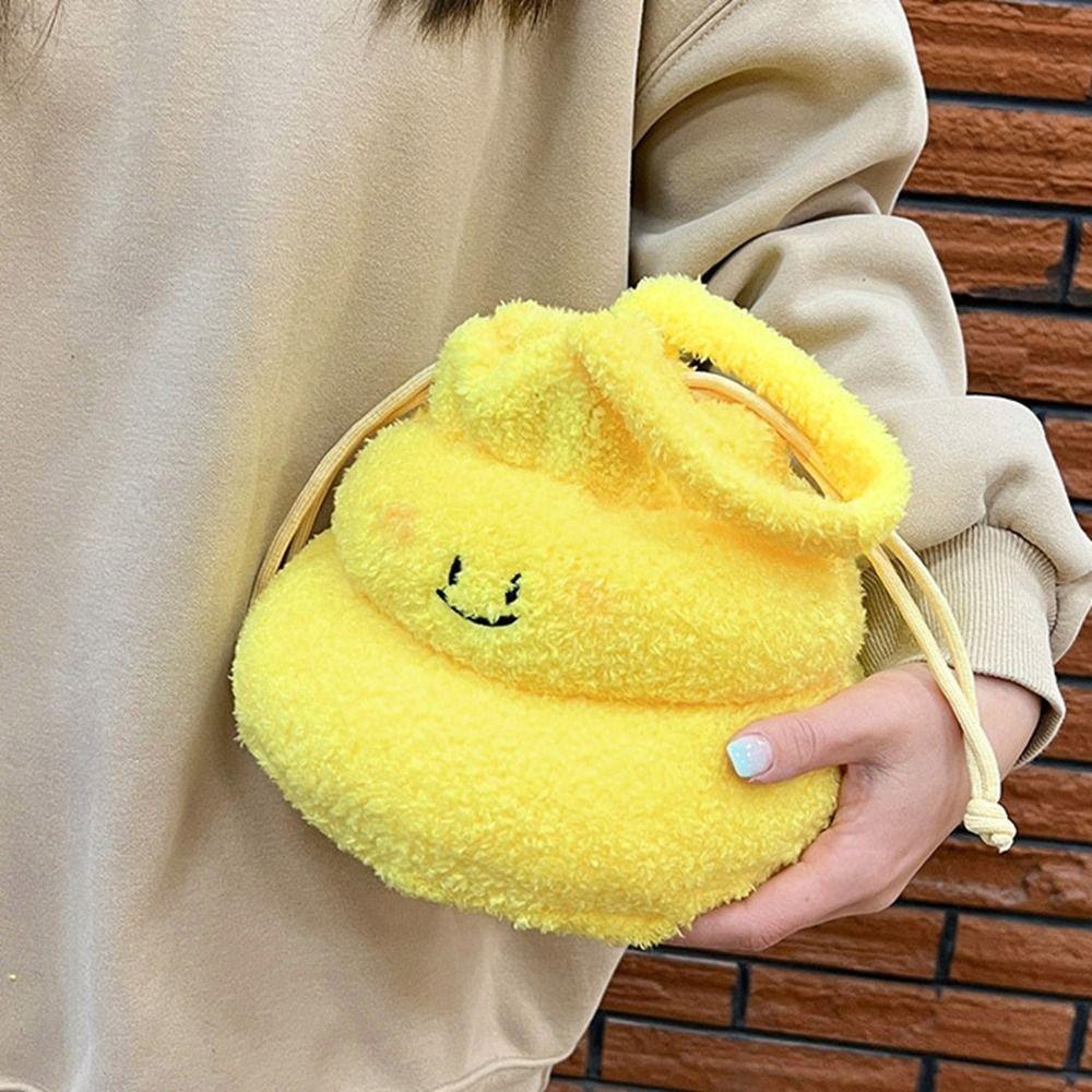 Mkeb Túi Dây Rút Phối Lông Thiết Kế Đơn Giản Thời Trang