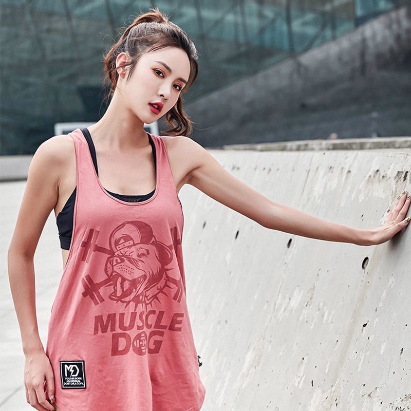 Áo Thể Thao Sát Nách Dáng Rộng In Họa Tiết Chú Chó Cá Tính Cho Nam