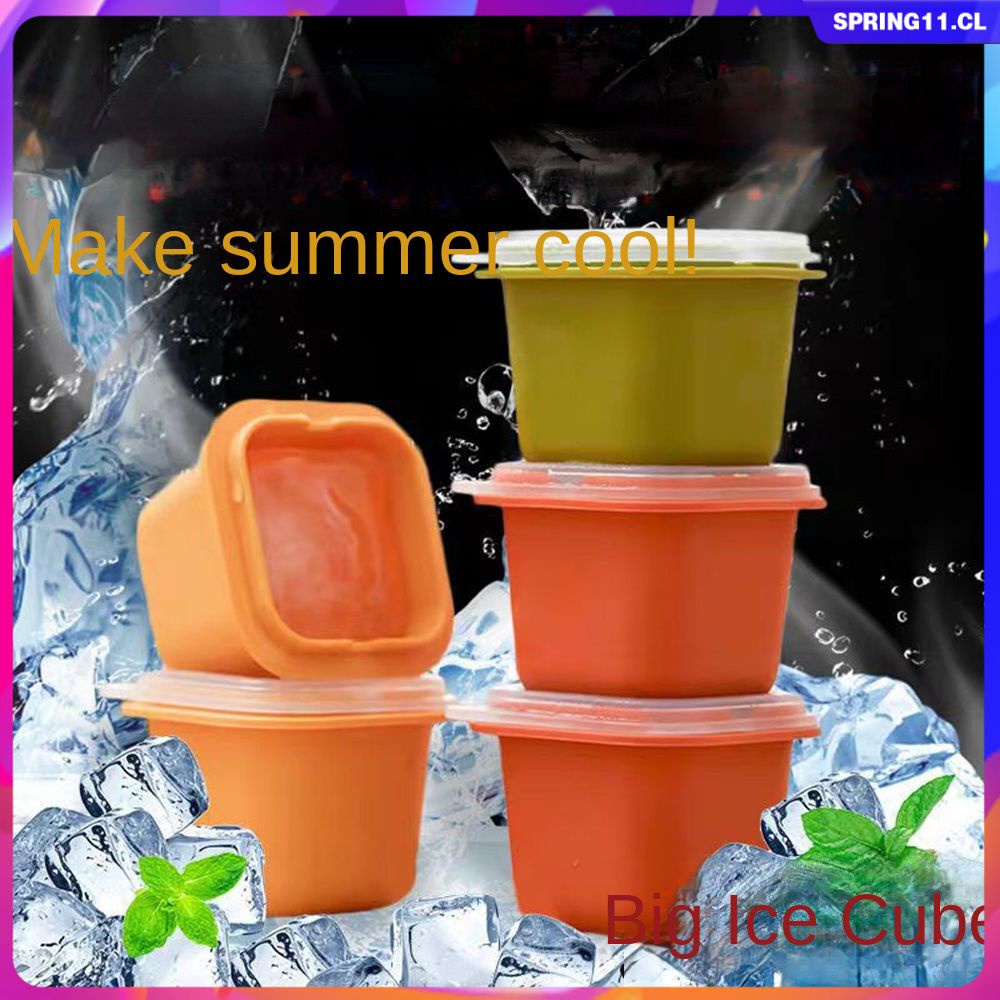 Khuôn Silicone Làm Đá Viên / Thạch Có Nắp Đậy Tiện Lợi Dành Cho Nhà Bếp