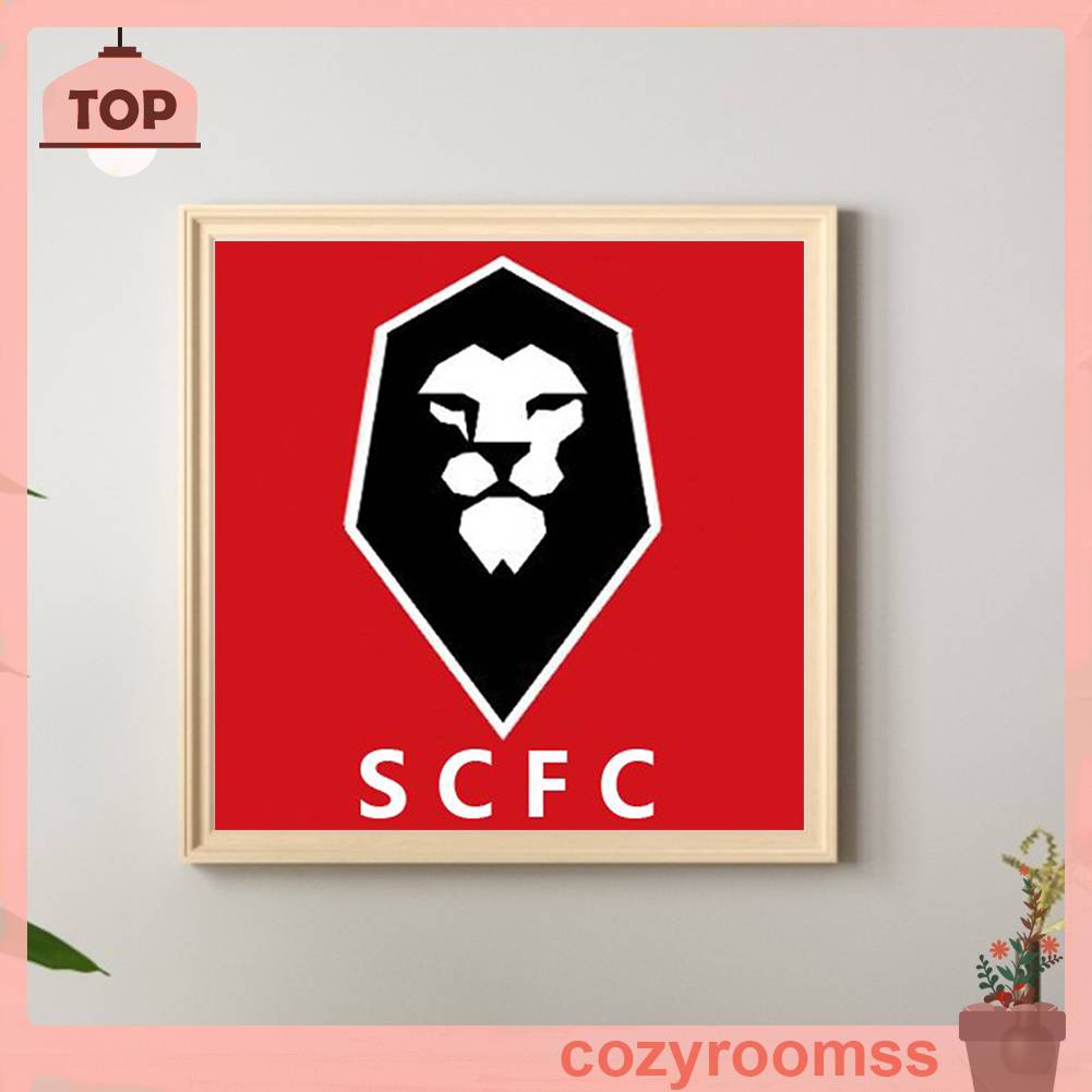 Bộ Tranh Đính Đá 5D Họa Tiết Trái Bóng Đá Độc Đáo DIY Dùng Trang Trí