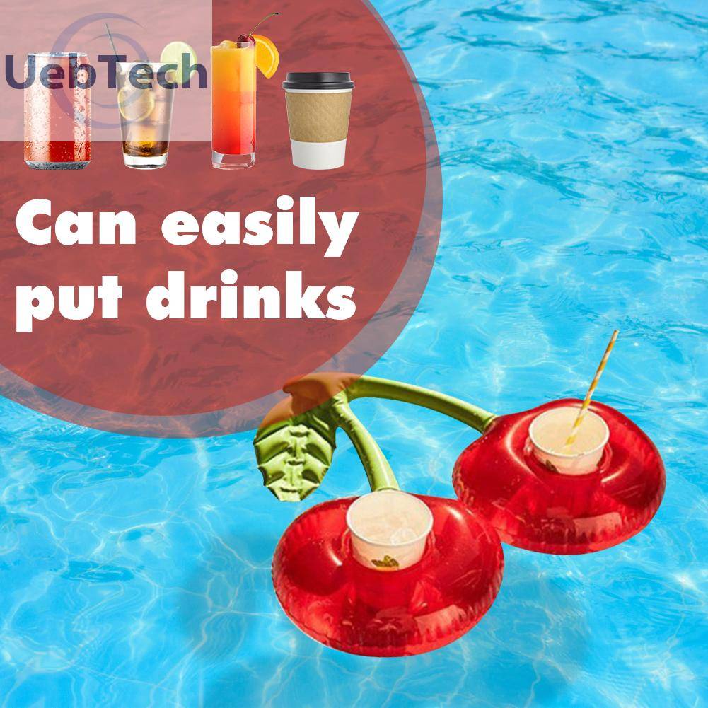 Giá Đỡ Cốc Uống Cocktail Hình Quả Cherry Nổi Trên Mặt Nước Bể bơi