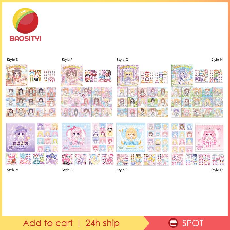 Bộ 12 Sticker Dán Mặt Trang Điểm Dành Cho Trẻ Em 3 Tuổi