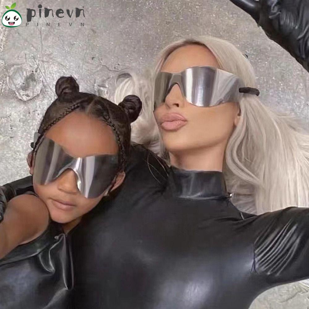 PINEVN Kính Râm Thể Thao Y2K Không Viền Họa Tiết Hoạt Hình One Piece