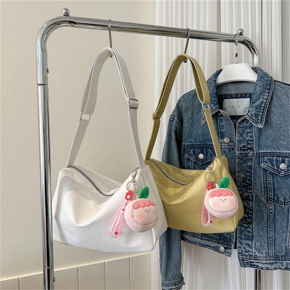 OSIER1 Túi Đeo Chéo Da PU Sức Chứa Lớn Màu Trơn Thời Trang Cho Nữ