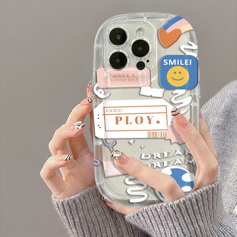 Ốp Điện Thoại TPU Silicone Mềm Trong Suốt Chống Sốc In Hình Mặt Cười Cho IPhone 14 13 12 11 Pro XS Max X XR 8 + 7 Plus