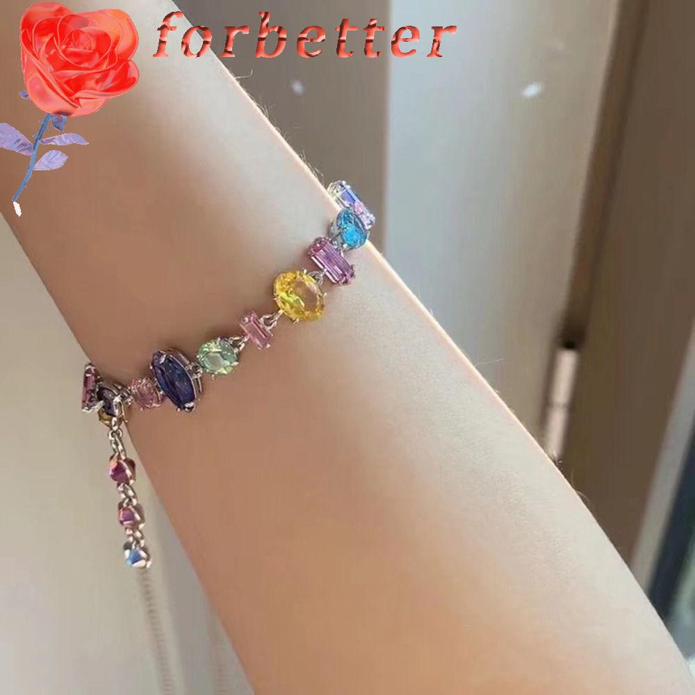 Vòng cổ Kim Loại Đính Đá Màu Kẹo Ngọt Phong Cách Hàn Quốc Thời Trang Cho Nữ