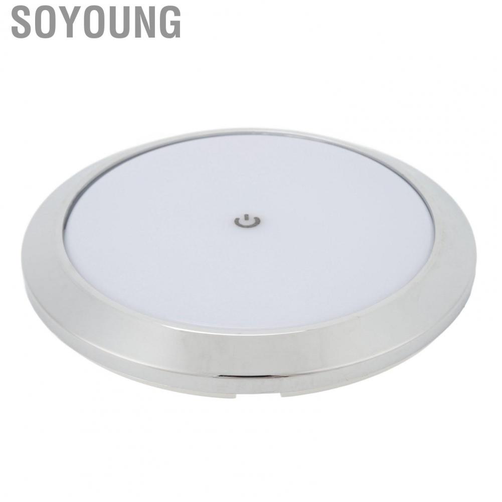 Soyoung 7in RV Touch Reading Light Ceiling Dome Energy Saving  Interior Lamp Panel Aisle Lights for Yachts