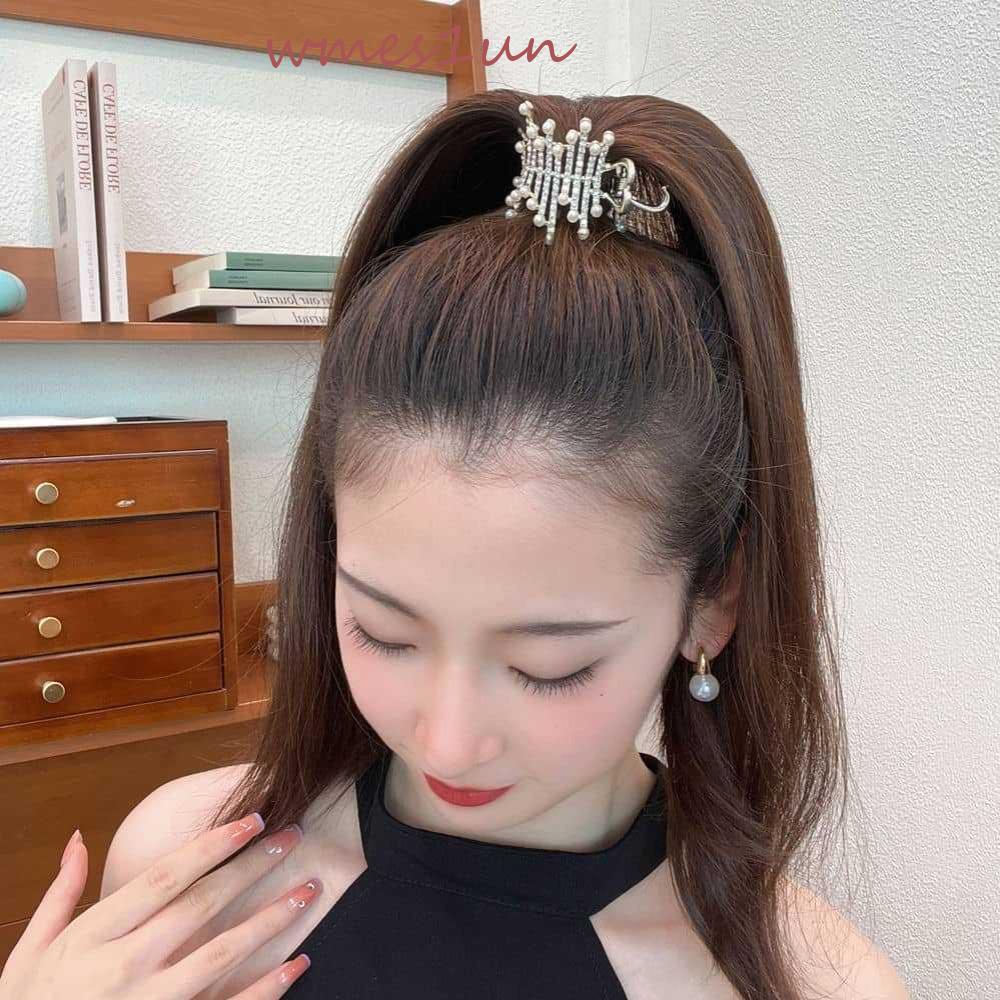 Kẹp Tóc Đuôi Ngựa Mạ Điện Đính Đá Thời Trang WMES15H