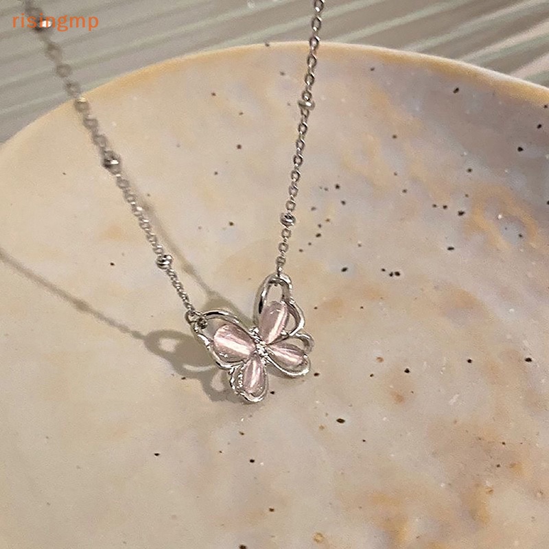 Vòng cổ Mặt Hình Bướm Rỗng Đính Đá Zircon Lấp Lánh Thời Trang Cho Nữ