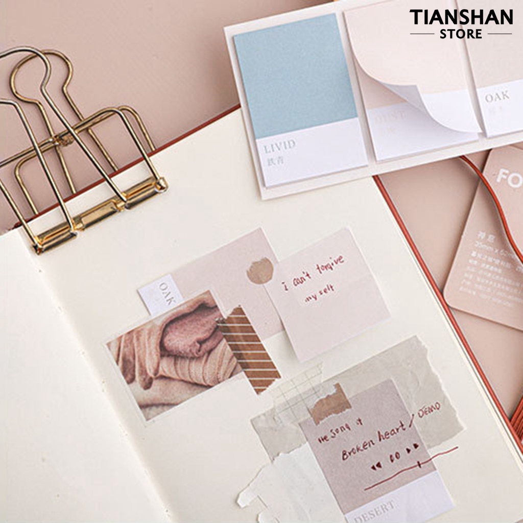 Set 80 Giấy Ghi Chú Đánh Dấu Trang Sách Di Động Đáng Yêu Có Thể Tháo Gỡ Trang Trí Trường Học