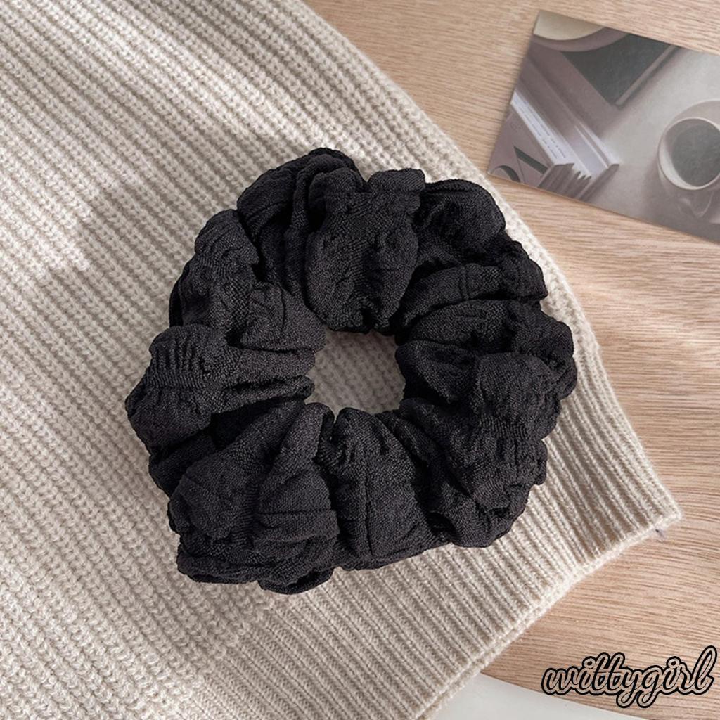 Dây Cột Tóc Co Giãn Màu Trơn Ngọt Ngào Cho Nữ